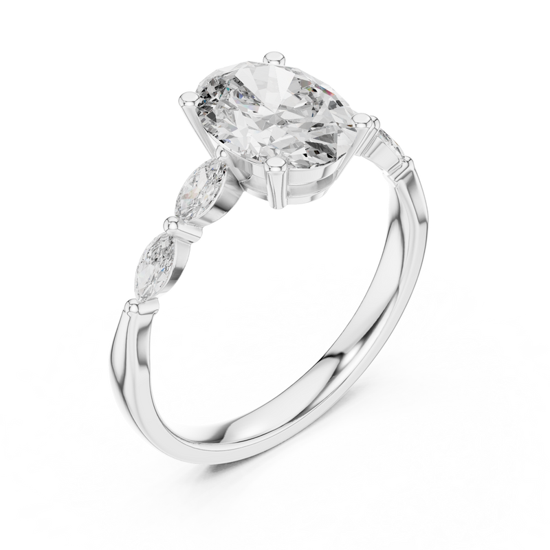 Ladies Ring 00001L (35) - White Gold - Image
