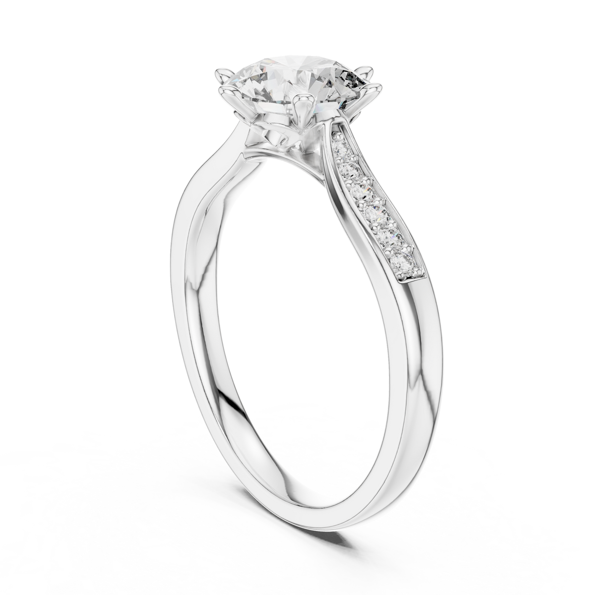 Ladies Ring 00001L (37) - White Gold - Image