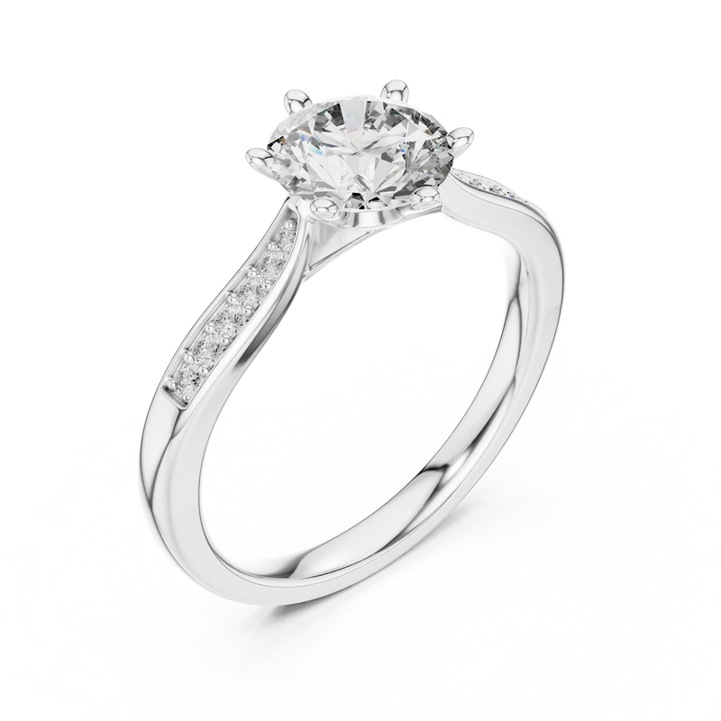 Ladies Ring 00001L (37) - White Gold - Image