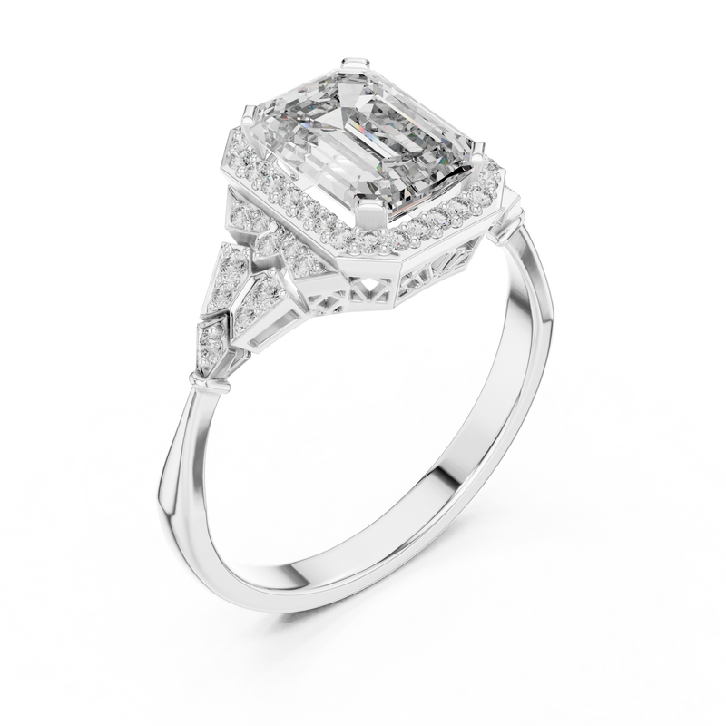 Ladies Ring 00001L (38) - White Gold - Image