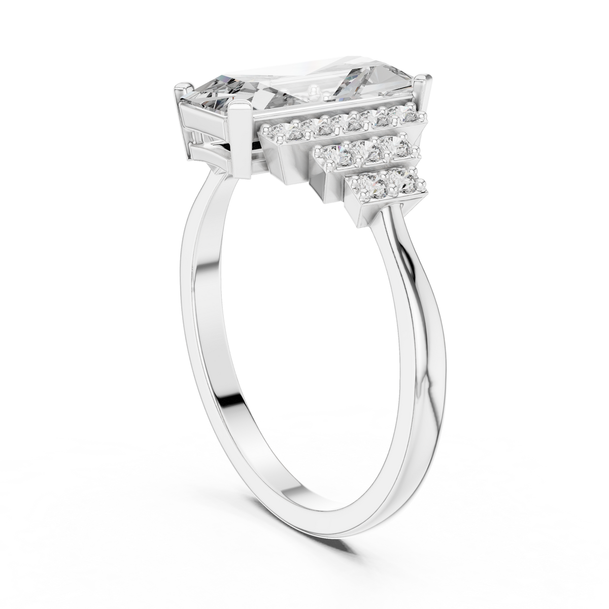 Ladies Ring 00001L (39) - White Gold - Image