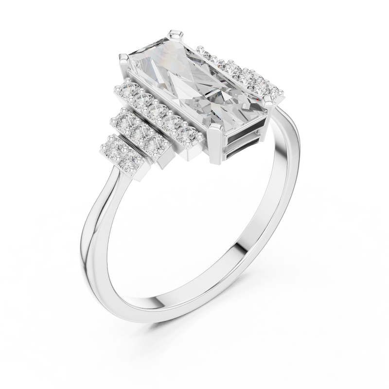 Ladies Ring 00001L (39) - White Gold - Image