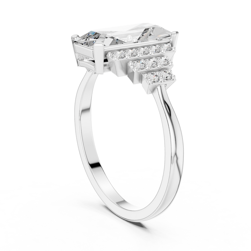 Ladies Ring 00001L (40) - White Gold - Image