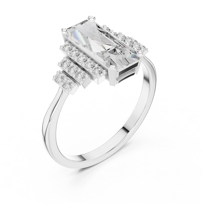 Ladies Ring 00001L (40) - White Gold - Image