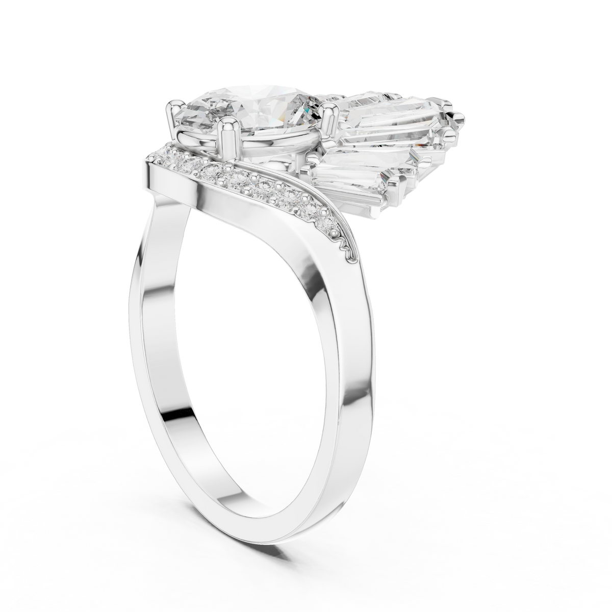 Ladies Ring 00001L (41) - White Gold - Image