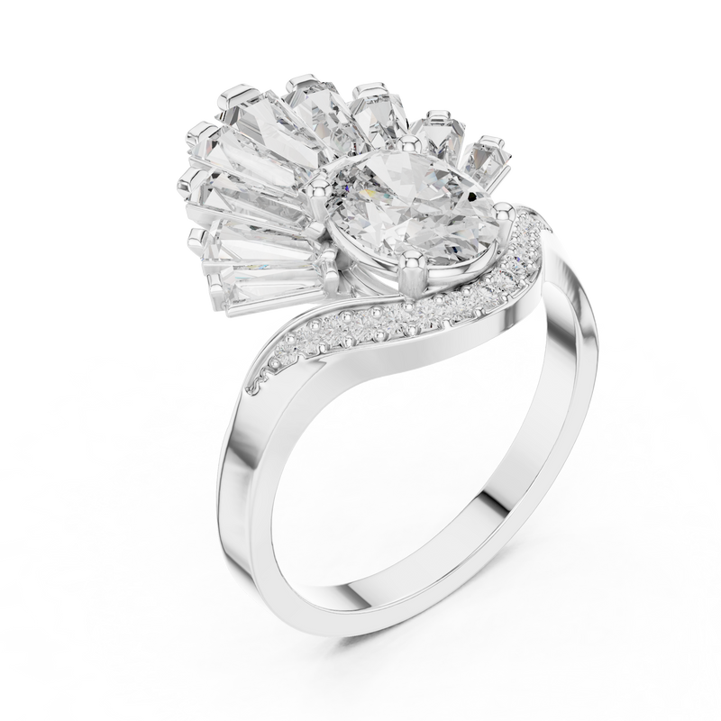Ladies Ring 00001L (41) - White Gold - Image