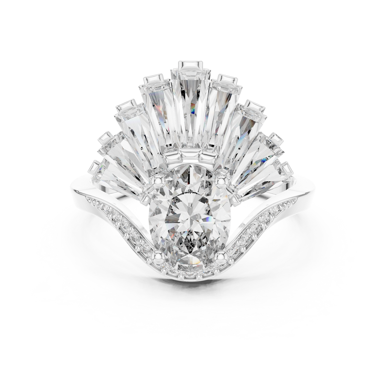 Ladies Ring 00001L (41) - White Gold - Image