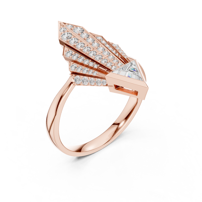 Ladies Ring 00001L (42) - Rose Gold - Image