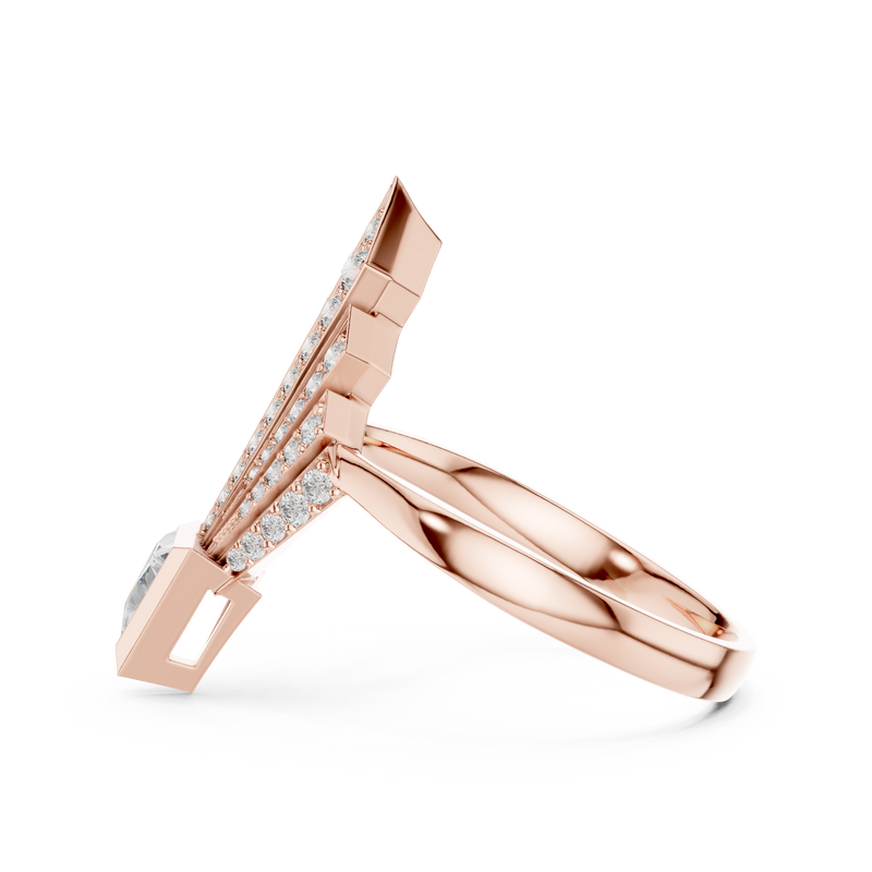 Ladies Ring 00001L (42) - Rose Gold - Image