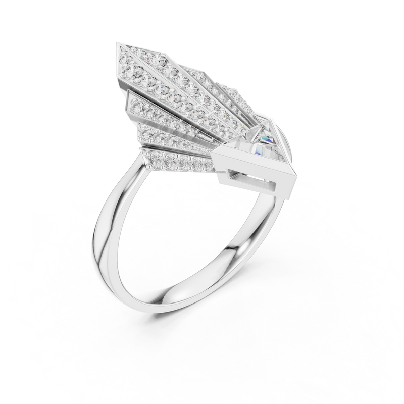 Ladies Ring 00001L (42) - White Gold - Image