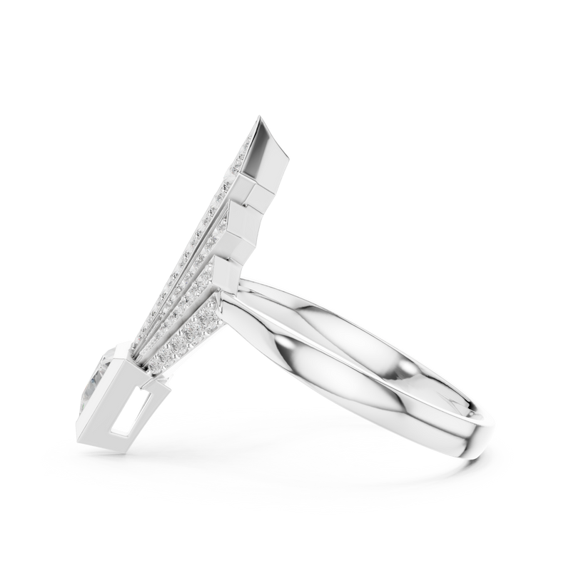 Ladies Ring 00001L (42) - White Gold - Image