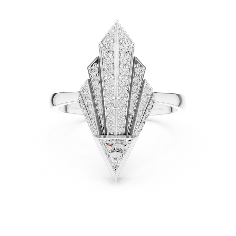 Ladies Ring 00001L (42) - White Gold - Image