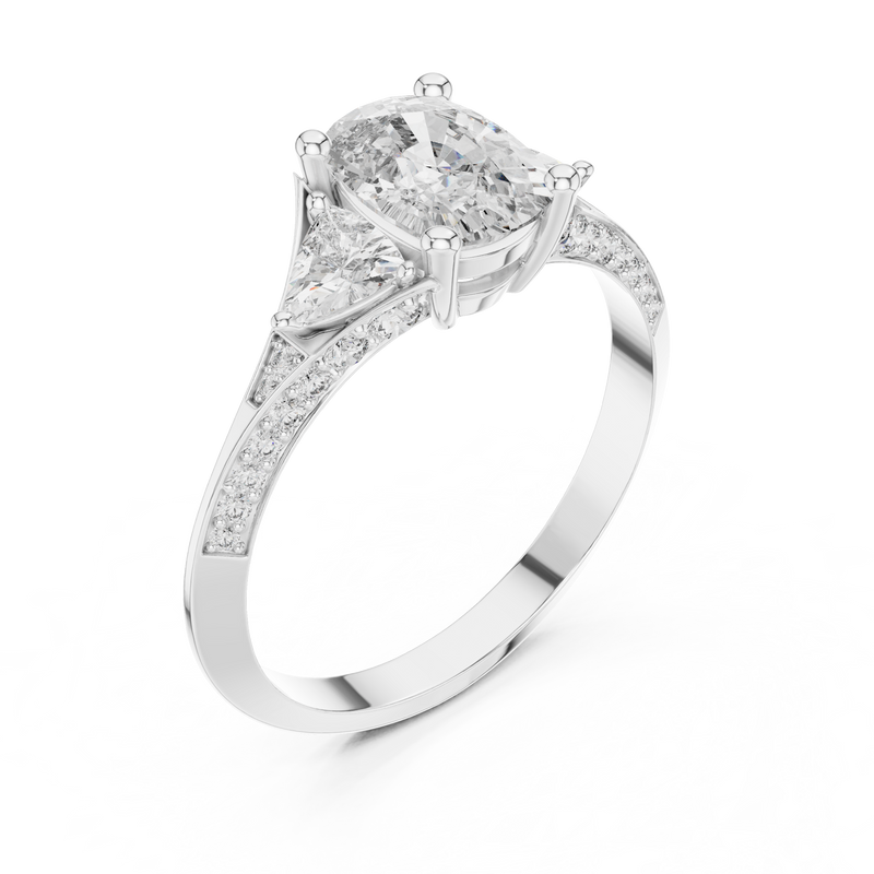 Ladies Ring 00001L (44) - White Gold - Image