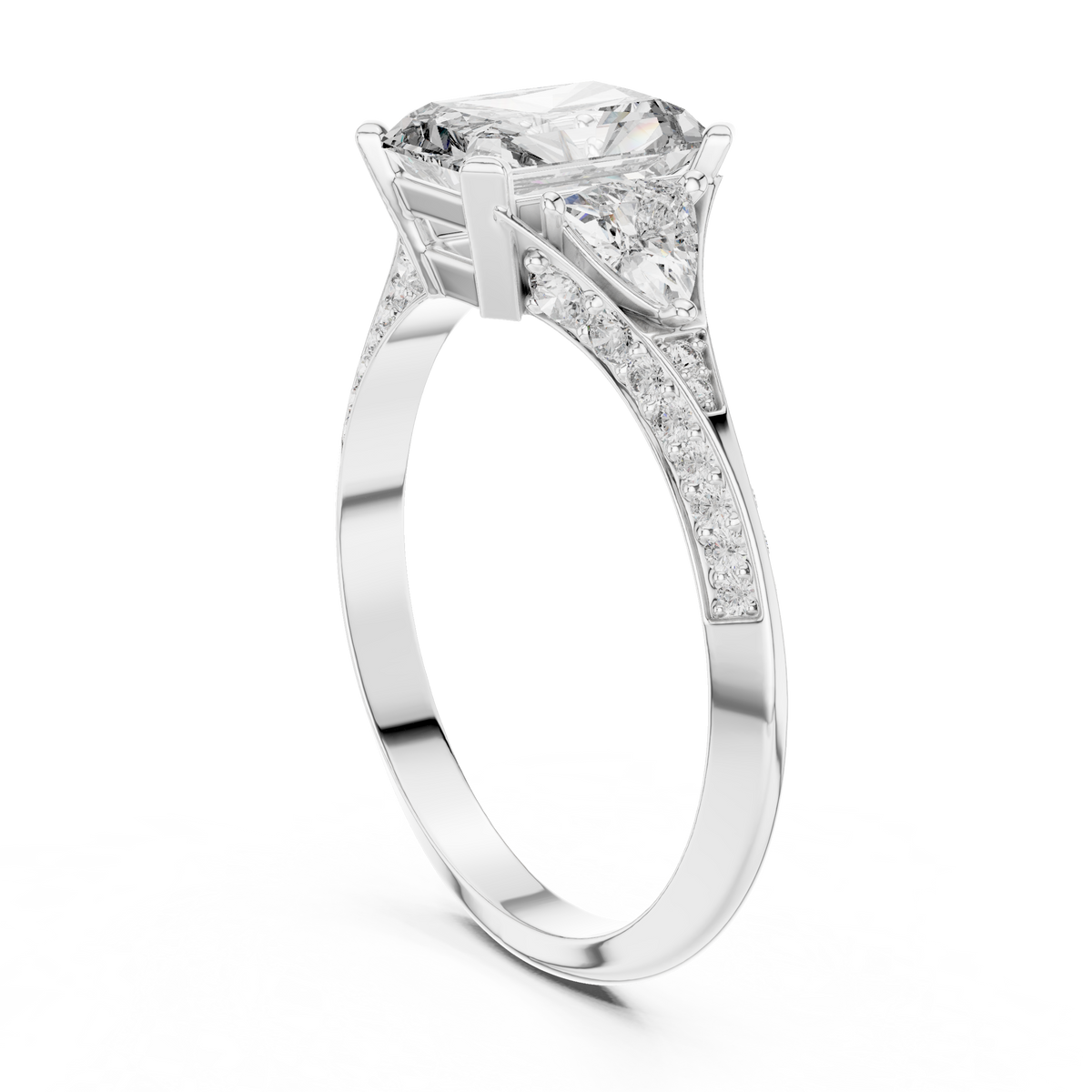 Ladies Ring 00001L (46) - White Gold - Image