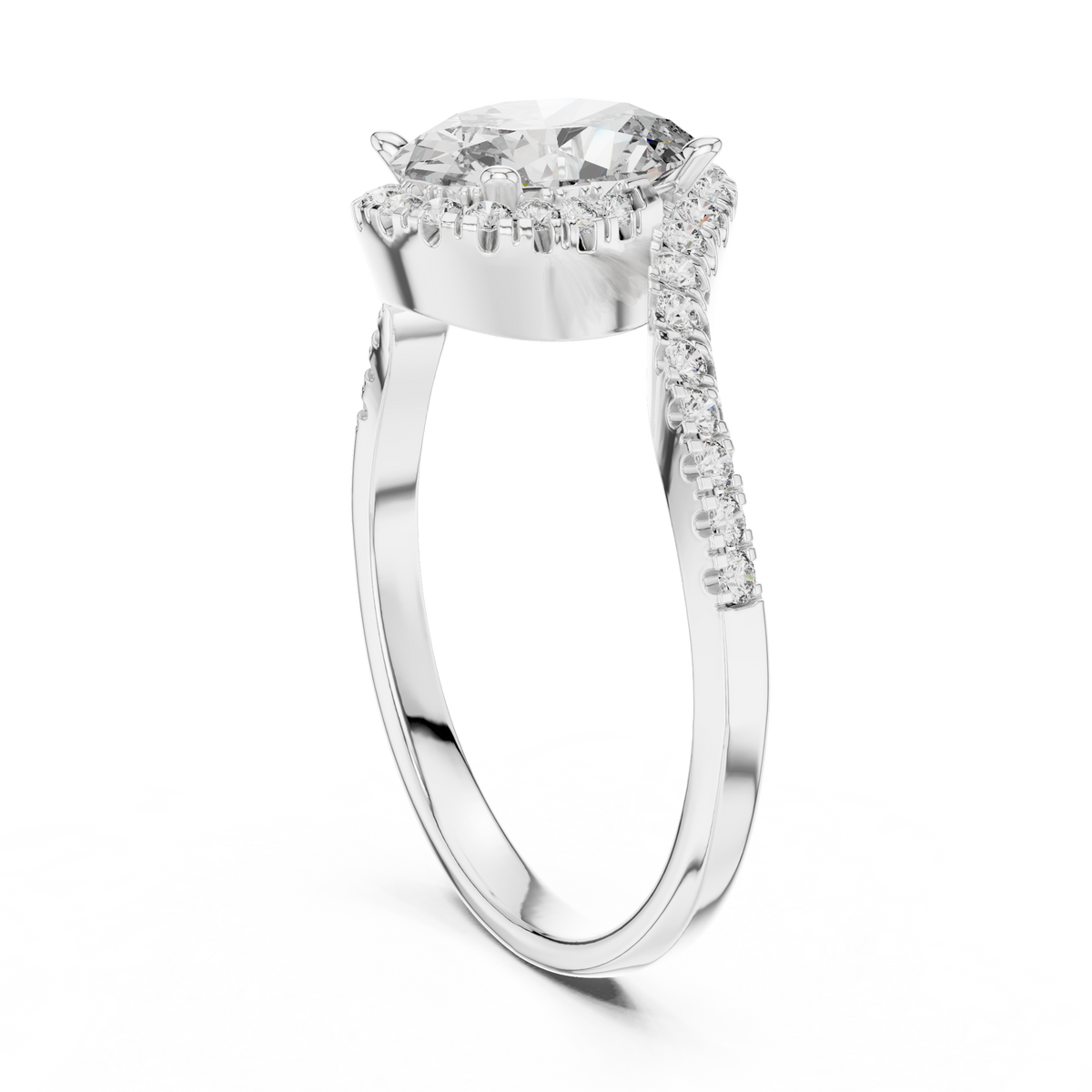 Ladies Ring 00001L (48) - White Gold - Image