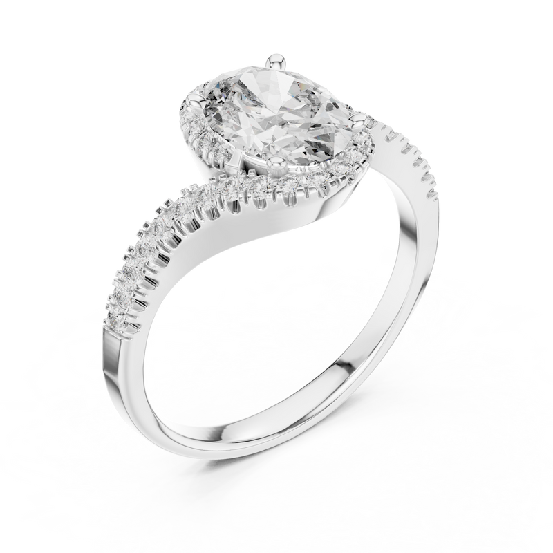 Ladies Ring 00001L (48) - White Gold - Image