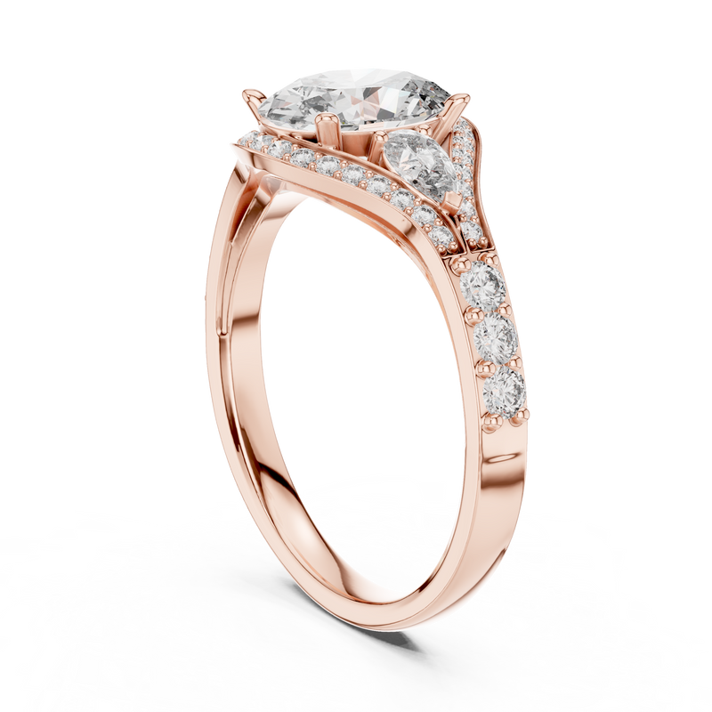 Ladies Ring 00001L (49) - Rose Gold - Image