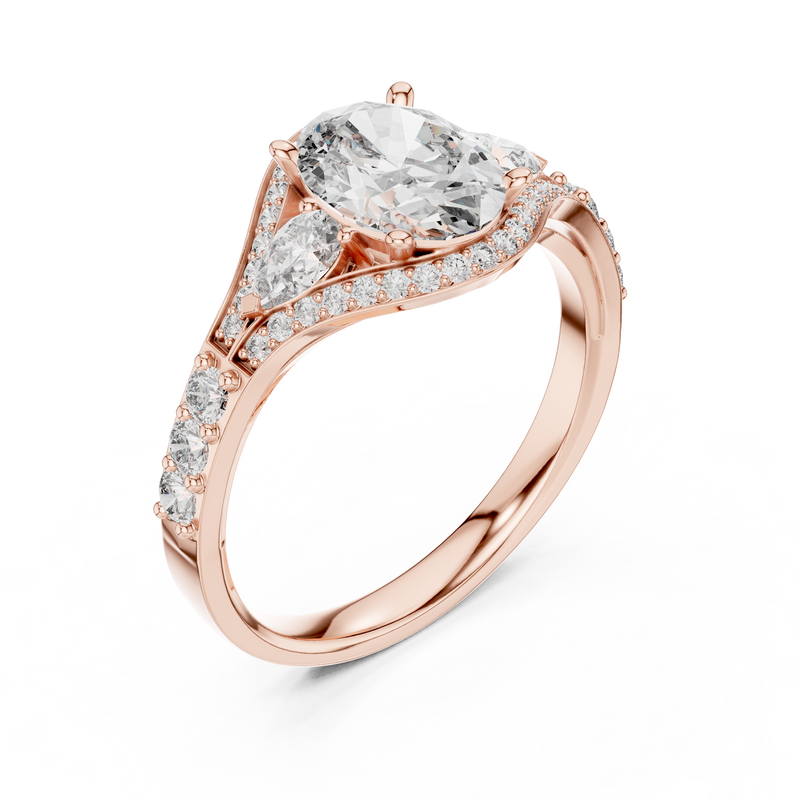 Ladies Ring 00001L (49) - Rose Gold - Image