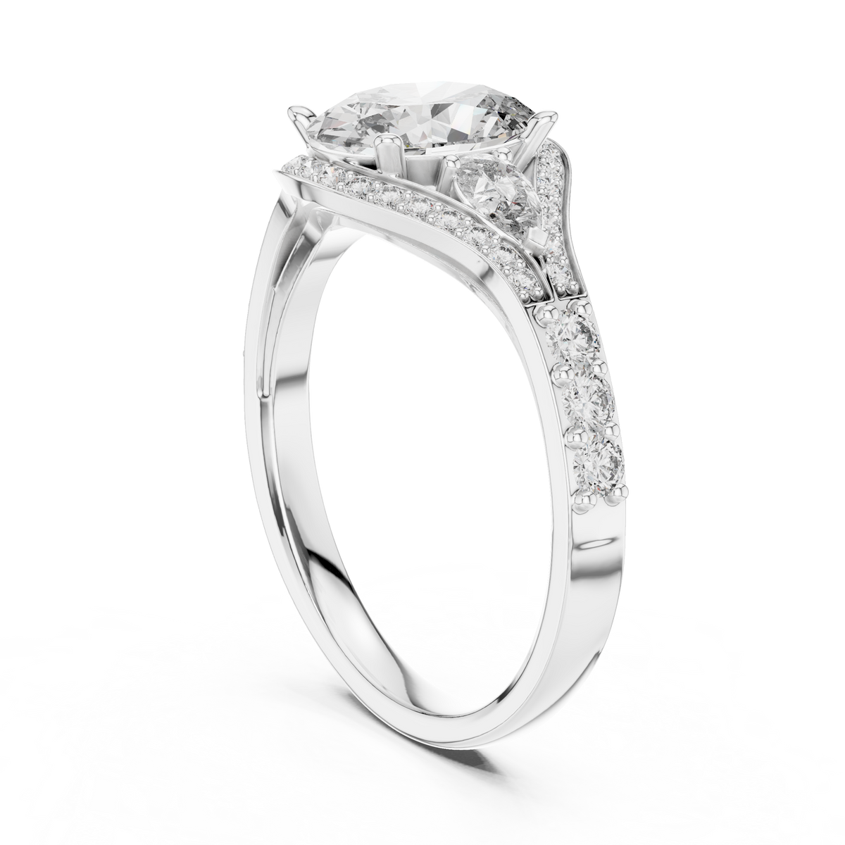 Ladies Ring 00001L (49) - White Gold - Image