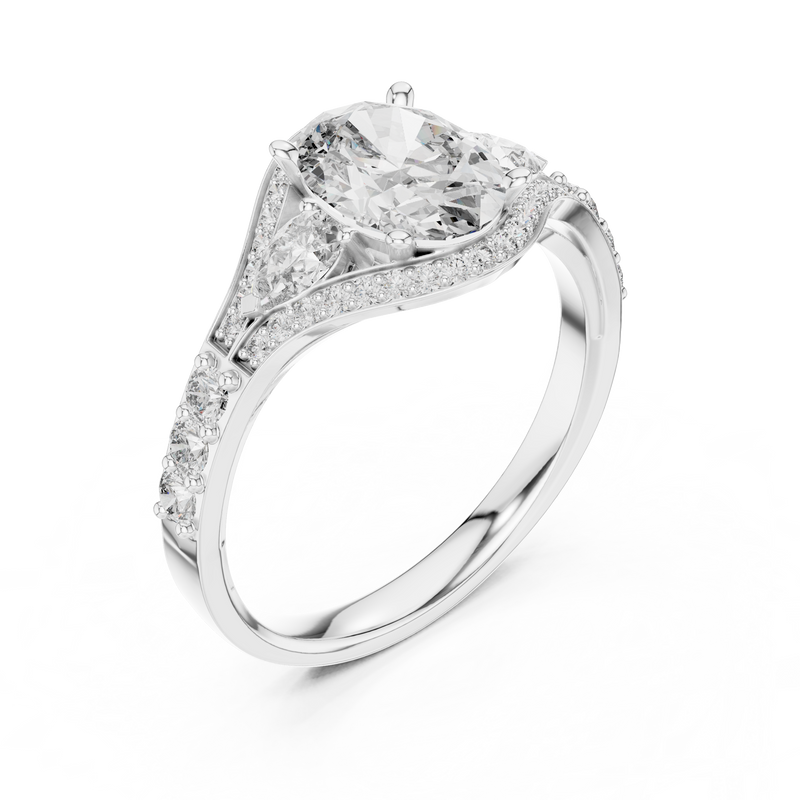 Ladies Ring 00001L (49) - White Gold - Image