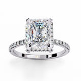 14k IGI certified radiant ring with E-F color VVS-VS clarity diamonds 3