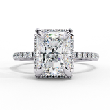 14k IGI certified radiant ring with E-F color VVS-VS clarity diamonds 3