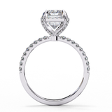 14k IGI certified radiant ring with E-F color VVS-VS clarity diamonds 3