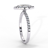 14k IGI certified marquise ring with E-F color VVS-VS clarity diamonds 5