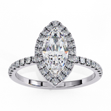 14k IGI certified marquise ring with E-F color VVS-VS clarity diamonds 5