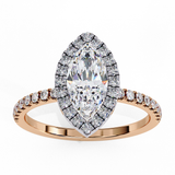 14k IGI certified marquise ring with E-F color VVS-VS clarity diamonds 5