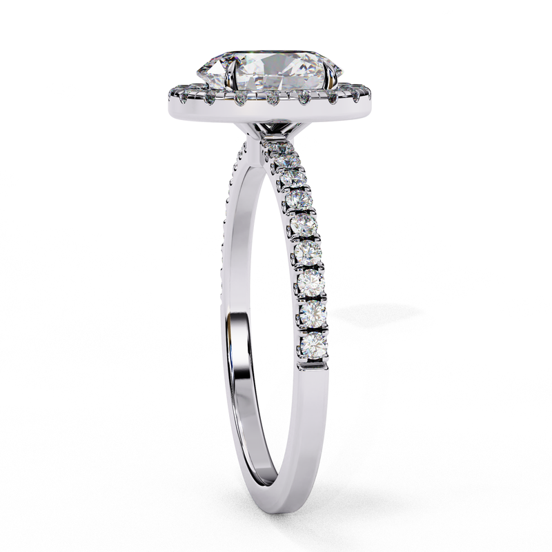 14k IGI certified round ring with E-F color VVS-VS clarity diamonds 6