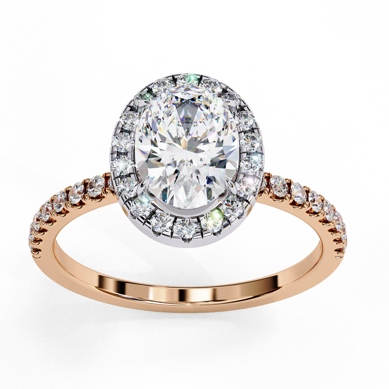 14k IGI certified round ring with E-F color VVS-VS clarity diamonds 6