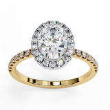 14k IGI certified round ring with E-F color VVS-VS clarity diamonds 6