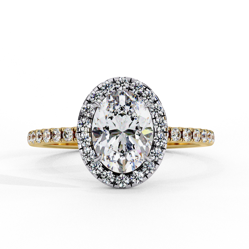 14k IGI certified round ring with E-F color VVS-VS clarity diamonds 6