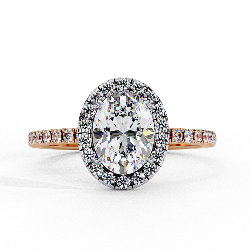14k IGI certified round ring with E-F color VVS-VS clarity diamonds 6