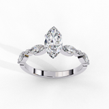 14k IGI certified marquise ring with E-F color VVS-VS clarity diamonds 21