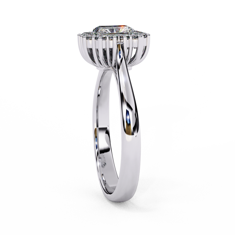 14k IGI certified emerald ring with E-F color VVS-VS clarity diamonds 30