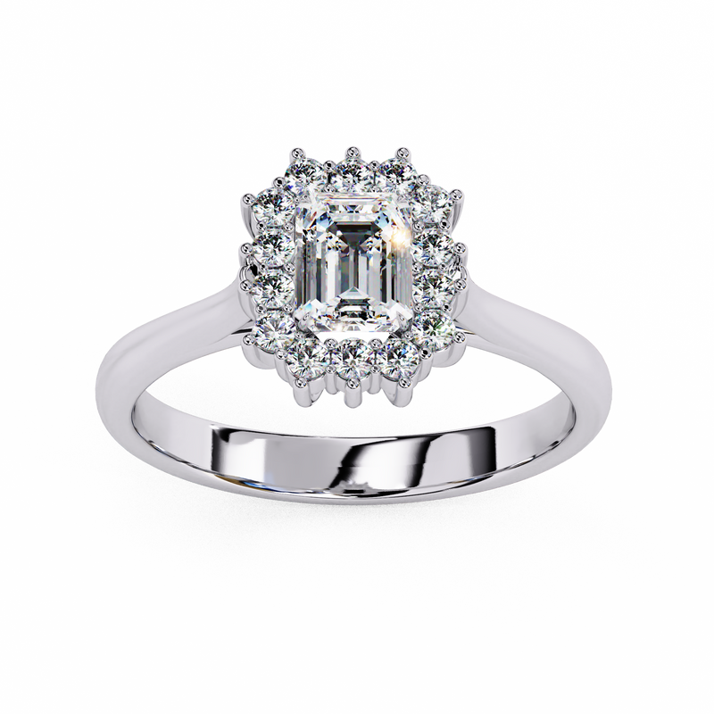 14k IGI certified emerald ring with E-F color VVS-VS clarity diamonds 30