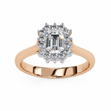 14k IGI certified emerald ring with E-F color VVS-VS clarity diamonds 30