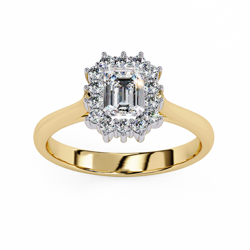14k IGI certified emerald ring with E-F color VVS-VS clarity diamonds 30