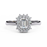 14k IGI certified emerald ring with E-F color VVS-VS clarity diamonds 30
