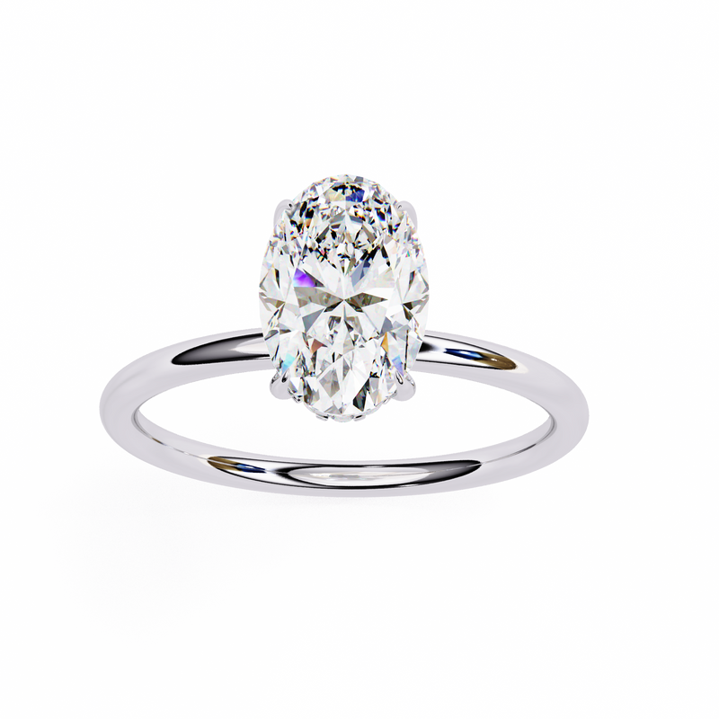 14k IGI certified round ring with E-F color VVS-VS clarity diamonds 51