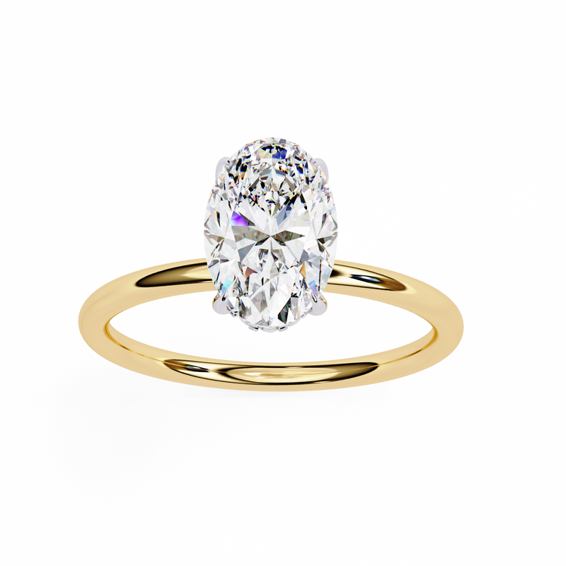 14k IGI certified round ring with E-F color VVS-VS clarity diamonds 51