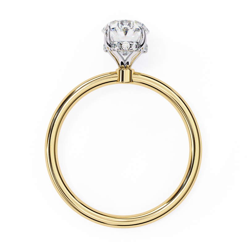 14k IGI certified round ring with E-F color VVS-VS clarity diamonds 51