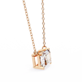 14K Gold Lab Grown Radiant Cut Diamond Solitaire Necklace Pendant, D-E Color, VVS-VS Clarity