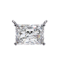 14K White Gold IGI Certified Radiant Cut Diamond Solitaire Pendant – D-E Color, VVS–VS Clarity, Rabbit Ear Bail