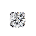 14K White Gold IGI Certified Round Solitaire Stud Earrings, 4 Prong, D-E Color, VVS/VS Clarity