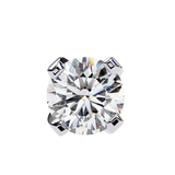 14K White Gold IGI Certified Round Solitaire Stud Earrings, 4 Prong, D-E Color, VVS/VS Clarity