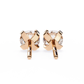 14K White Gold IGI Certified Round Solitaire Stud Earrings, 4 Prong, D-E Color, VVS/VS Clarity