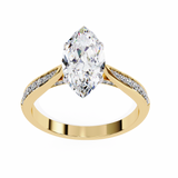 14k IGI certified marquise ring with E-F color VVS-VS clarity diamonds 111